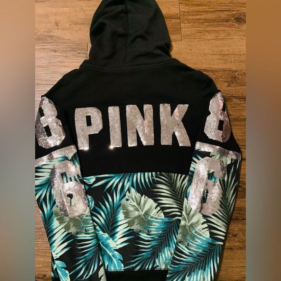 Victoria’s Secret Pink Bling Fern Limited Edition Hoodie XS - Picture 5 of 12
